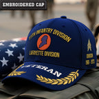 Cowgic U.S. Army 11th Infantry Division (1918-1919) Embroidered Classic Structured Cap - Embroidered Cap for Veterans