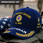 Cowgic U.S. Army 46th Infantry Division (WWII Ghost Division) Embroidered Classic Structured Cap - Embroidered Cap for Veterans