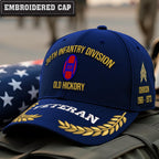 Cowgic U.S. Army 30th Infantry Division Embroidered Classic Structured Cap - Embroidered Cap for Veterans