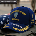 Cowgic U.S. Army 36th Infantry Division Embroidered Classic Structured Cap - Embroidered Cap for Veterans
