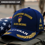 Cowgic U.S. Army 13th Airborne Division Embroidered Classic Structured Cap - Embroidered Cap for Veterans