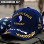 Cowgic U.S. Army 29th Infantry Division Embroidered Classic Structured Cap - Embroidered Cap for Veterans