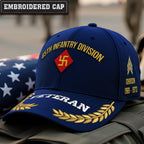 Cowgic U.S. Army 45th Infantry Division (Before the 1930s) Embroidered Classic Structured Cap - Embroidered Cap for Veterans