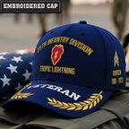 Cowgic U.S. Army 25th Infantry Division Embroidered Classic Structured Cap - Embroidered Cap for Veterans