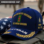 Cowgic U.S. Army 32nd infantry division Embroidered Classic Structured Cap - Embroidered Cap for Veterans