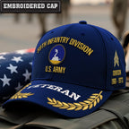 Cowgic U.S. Army 59th Infantry Division Embroidered Classic Structured Cap - Embroidered Cap for Veterans