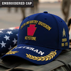 Cowgic U.S. Army 28th Infantry Division Embroidered Classic Structured Cap - Embroidered Cap for Veterans
