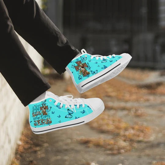 Cowgic Just A Girl Who Loves Jesus High Top Canvas Shoes