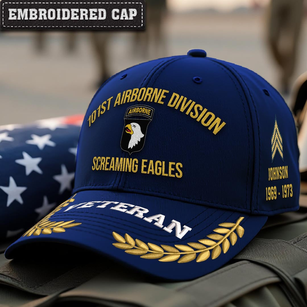 Cowgic U.S. Army 22nd Armored Division Embroidered Classic Structured Cap - Embroidered Cap for Veterans (Copy)U.S. Army 101st Airborne Division Embroidered Classic Structured Cap - Embroidered Cap for Veterans