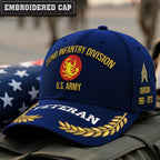 Cowgic U.S. Army 22nd Infantry Division Embroidered Classic Structured Cap - Embroidered Cap for Veterans