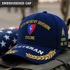 Cowgic U.S. Army 38th Infantry Division Embroidered Classic Structured Cap - Embroidered Cap for Veterans
