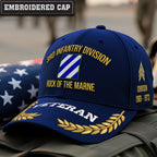 Cowgic U.S. Army 3rd Infantry Division Embroidered Classic Structured Cap - Embroidered Cap for Veterans