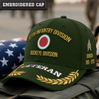 Cowgic U.S. Army 37th Infantry Division Embroidered Classic Structured Cap - Embroidered Cap for Veterans