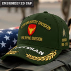 Cowgic U.S. Army 12th Infantry Division Embroidered Classic Structured Cap - Embroidered Cap for Veterans