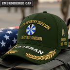 Cowgic U.S. Army 11th Infantry Division Embroidered Classic Structured Cap - Embroidered Cap for Veterans
