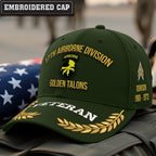 Cowgic U.S. Army 17th Airborne Division Embroidered Classic Structured Cap - Embroidered Cap for Veterans