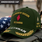Cowgic U.S. Army 5th Infantry Division Embroidered Classic Structured Cap - Embroidered Cap for Veterans