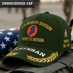 Cowgic U.S. Army 11th Infantry Division (1918-1919) Embroidered Classic Structured Cap - Embroidered Cap for Veterans