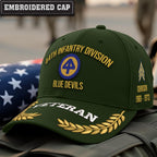 Cowgic U.S. Army 44th Infantry Division Embroidered Classic Structured Cap - Embroidered Cap for Veterans