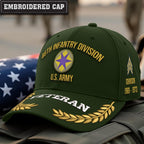 Cowgic U.S. Army 46th Infantry Division (WWII Ghost Division) Embroidered Classic Structured Cap - Embroidered Cap for Veterans