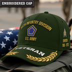 Cowgic U.S. Army 55th Infantry Division Embroidered Classic Structured Cap - Embroidered Cap for Veterans