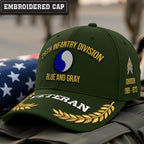 Cowgic U.S. Army 29th Infantry Division Embroidered Classic Structured Cap - Embroidered Cap for Veterans
