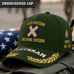 Cowgic U.S. Army 14th Division (National Guard WWI) Embroidered Classic Structured Cap - Embroidered Cap for Veterans