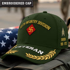 Cowgic U.S. Army 45th Infantry Division (Before the 1930s) Embroidered Classic Structured Cap - Embroidered Cap for Veterans