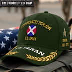 Cowgic U.S. Army 17th Infantry Division Embroidered Classic Structured Cap - Embroidered Cap for Veterans