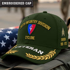 Cowgic U.S. Army 38th Infantry Division Embroidered Classic Structured Cap - Embroidered Cap for Veterans