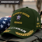 Cowgic U.S. Army 2nd Infantry Division Embroidered Classic Structured Cap - Embroidered Cap for Veterans