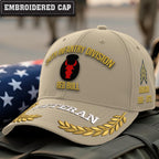 Cowgic U.S. Army 34th Infantry Division Embroidered Classic Structured Cap - Embroidered Cap for Veterans