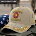 Cowgic U.S. Army 108th Division Embroidered Classic Structured Cap - Embroidered Cap for Veterans