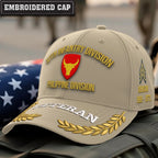Cowgic U.S. Army 12th Infantry Division Embroidered Classic Structured Cap - Embroidered Cap for Veterans