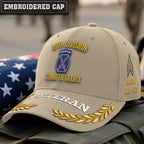 Cowgic U.S. Army 10th Division Embroidered Classic Structured Cap - Embroidered Cap for Veterans