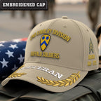 Cowgic U.S. Army 2nd Cavalry Division Embroidered Classic Structured Cap - Embroidered Cap for Veterans