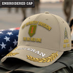 Cowgic U.S. Army 1st Infantry Division Embroidered Classic Structured Cap - Embroidered Cap for Veterans