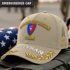 Cowgic U.S. Army 38th Infantry Division Embroidered Classic Structured Cap - Embroidered Cap for Veterans