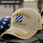 Cowgic U.S. Army 3rd Infantry Division Embroidered Classic Structured Cap - Embroidered Cap for Veterans