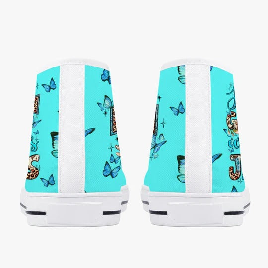 Cowgic Just A Girl Who Loves Jesus High Top Canvas Shoes