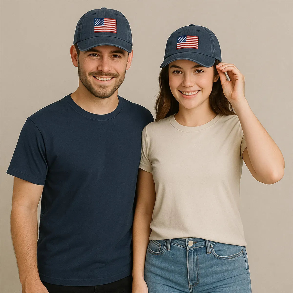 Cowgic Embroidered American Flag Hat