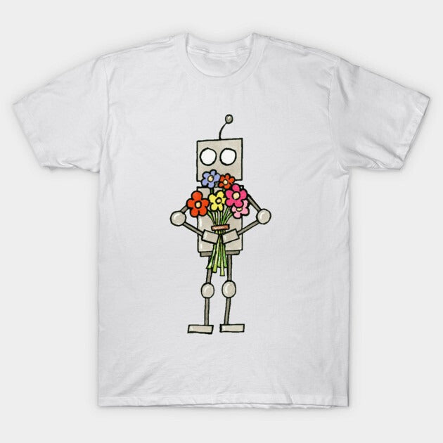 Cowgic Cutebots Bouquet of Flowers T-Shirt