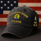 Cowgic U.S. Army 103rd Infantry Division Vintage Washed Cap - Embroidered Distressed Dad Hat for Veterans