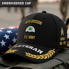 Cowgic U.S. Army 18th Division Embroidered Classic Structured Cap - Embroidered Cap for Veterans