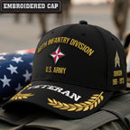 Cowgic U.S. Army 48th Infantry Division Embroidered Classic Structured Cap - Embroidered Cap for Veterans