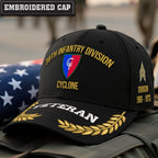 Cowgic U.S. Army 38th Infantry Division Embroidered Classic Structured Cap - Embroidered Cap for Veterans
