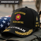 Cowgic U.S. Army 108th Division Embroidered Classic Structured Cap - Embroidered Cap for Veterans