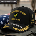 Cowgic U.S. Army 17th Airborne Division Embroidered Classic Structured Cap - Embroidered Cap for Veterans