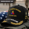 Cowgic U.S. Army 13th Armored Division Embroidered Classic Structured Cap - Embroidered Cap for Veterans