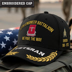 Cowgic Army 17th Engineer Battalion Embroidered Classic Structured Cap - Embroidered Cap for Veterans